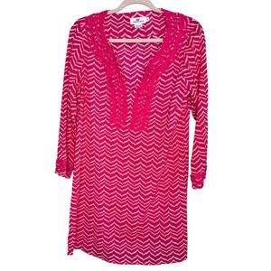 Vineyard Vines Pink Chevron Swim Coverup